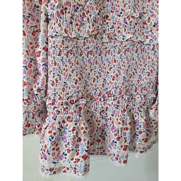 Cake for dinner Floral Mini Smocked Dress L - Picture 2 of 11